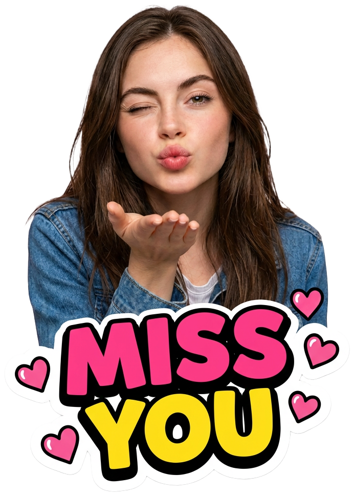 MISS YOU sticker
